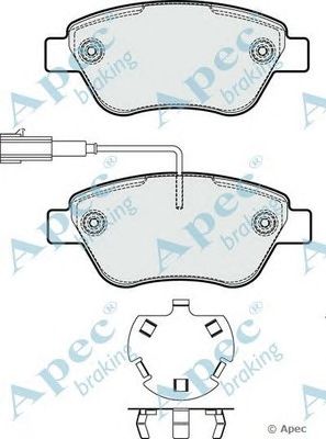 APEC BRAKING pad1775 -  Комплект тормозных колодок, дисковый тормоз